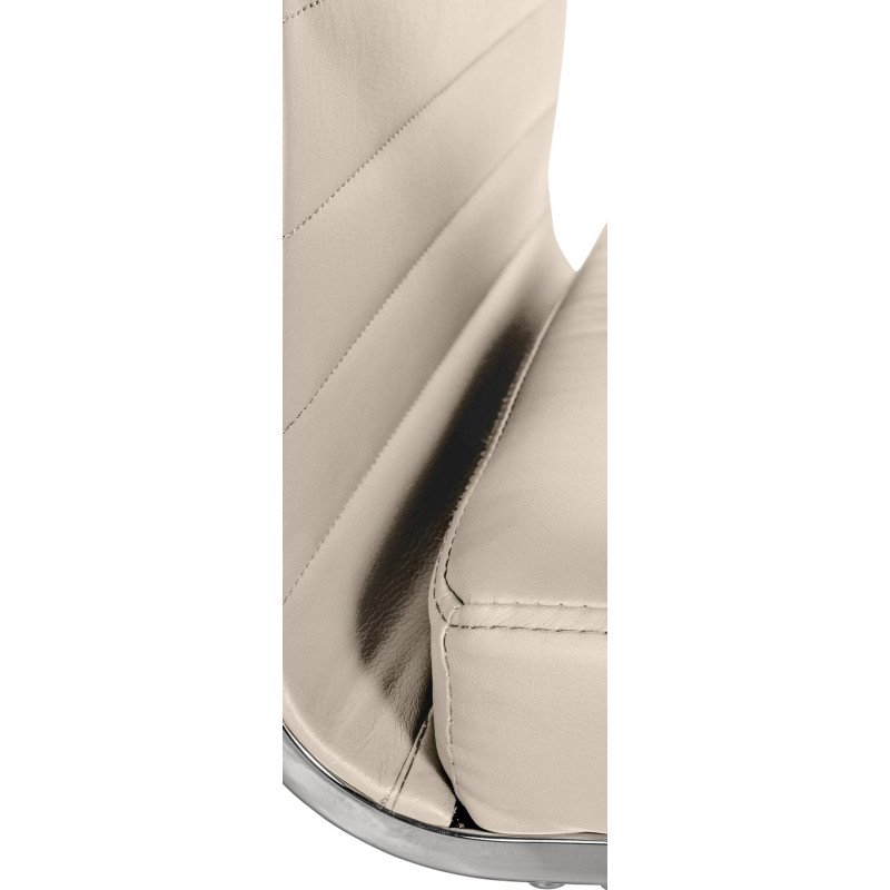 Chaise de bureau Amadora, similicuir, crème