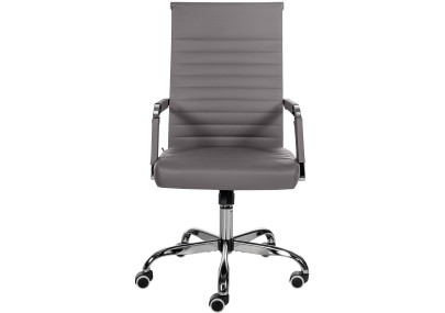 Silla De Oficina Amadora en polipiel o tela Gris,Simil cuero