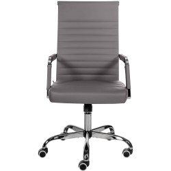 Fauteuil de bureau Amadora en similicuir gris