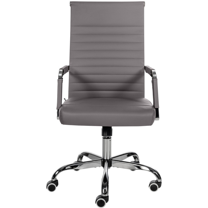 Fauteuil de bureau Amadora en similicuir gris