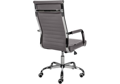 Fauteuil de bureau Amadora en similicuir gris