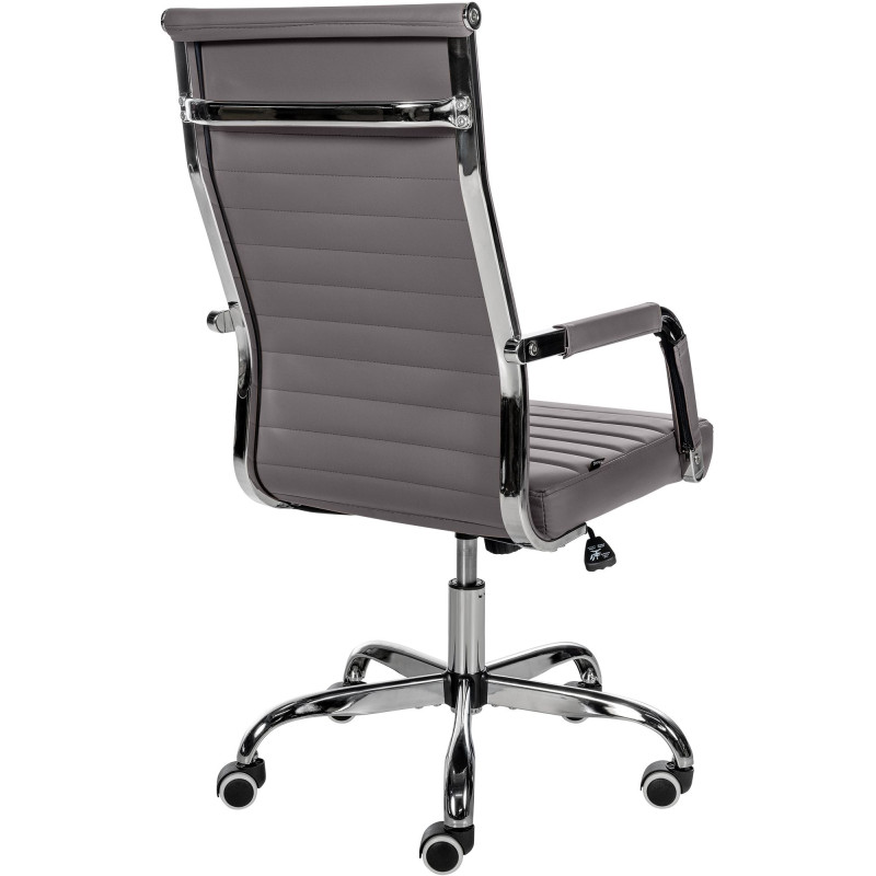 Fauteuil de bureau Amadora en similicuir gris