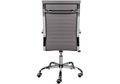 Fauteuil de bureau Amadora en similicuir gris