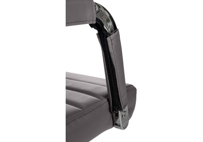 Fauteuil de bureau Amadora en similicuir gris