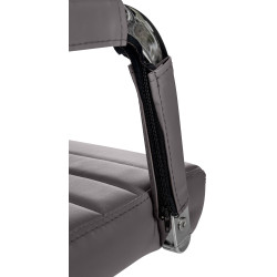 Fauteuil de bureau Amadora en similicuir gris