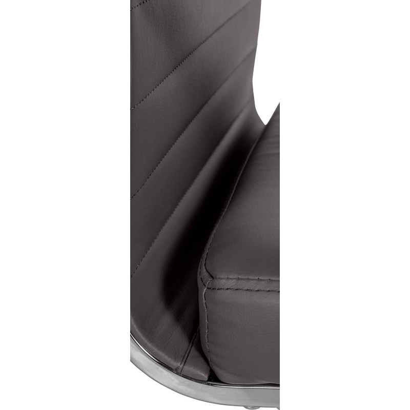 Fauteuil de bureau Amadora en similicuir gris