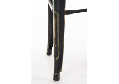 Tabouret de bar Aiden antique noir-or