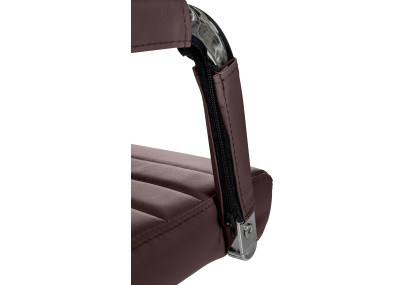 Chaise de bureau Amadora, similicuir, marron