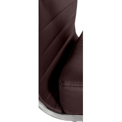 Chaise de bureau Amadora, similicuir, marron