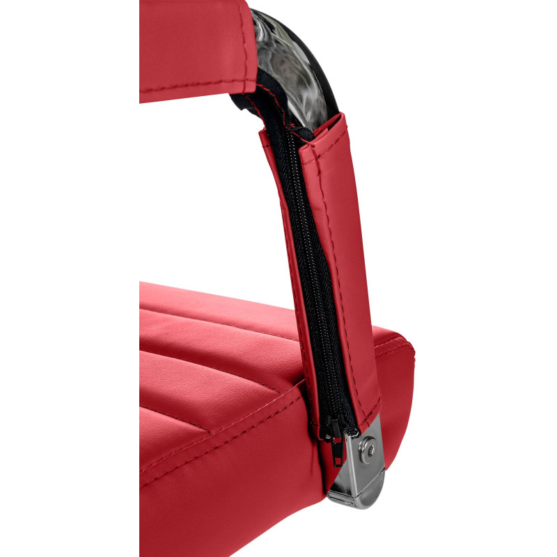 Chaise de bureau Amadora, similicuir, rouge