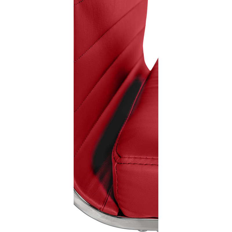 Silla De Oficina Amadora en polipiel o tela Rojo,Simil cuero