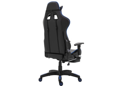 Silla Gaming Turbo Negro/azul,Simil cuero (metálico)