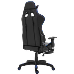Silla Gaming Turbo Negro/azul,Simil cuero (metálico)