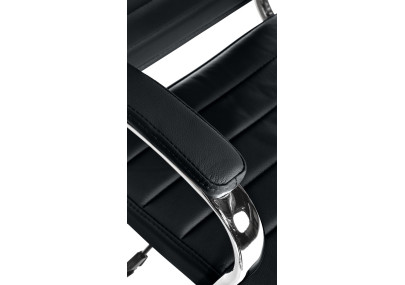 Fauteuil de bureau Mollis en cuir v?ritable noir