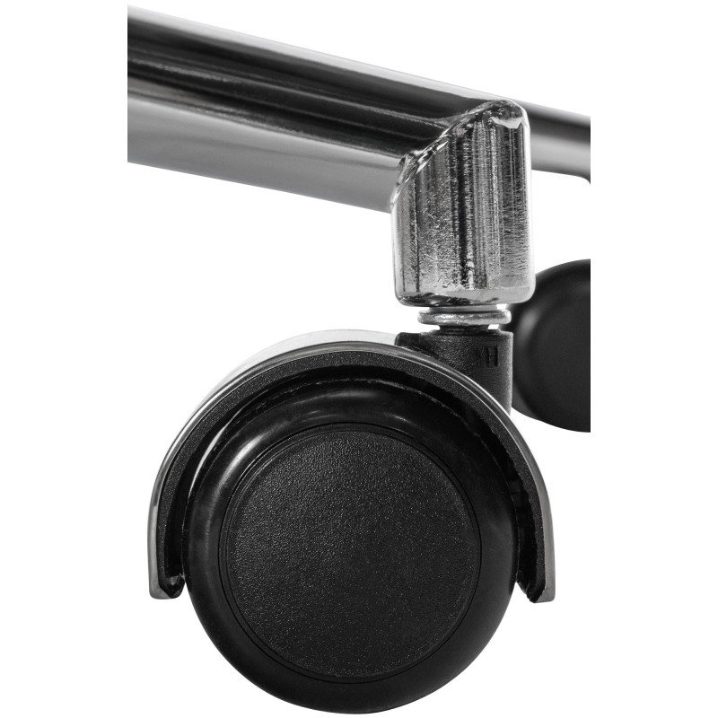 Silla de oficina Mollis de cuero auténtico Negro