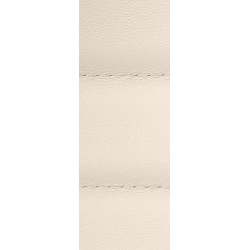 Silla de oficina Mollis de cuero auténtico Crema