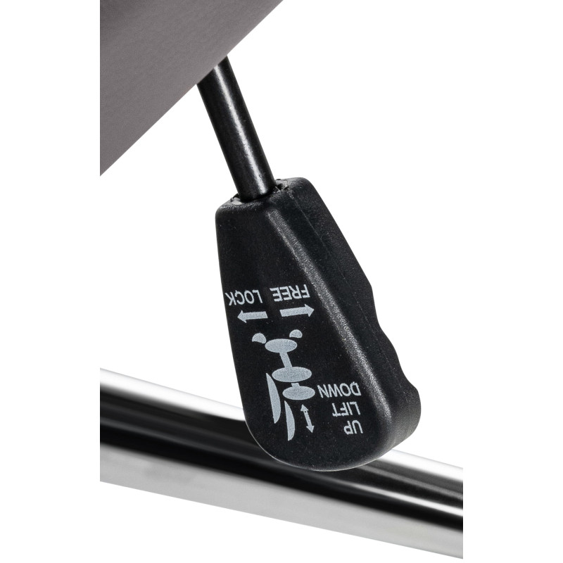 Fauteuil de bureau Mollis en cuir véritable gris