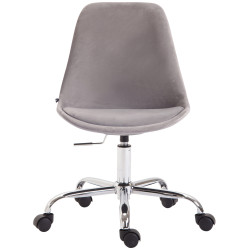 Fauteuil de bureau Toulouse en velours gris