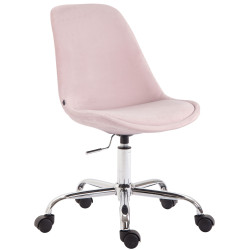 Chaise de bureau Toulouse en velours rose