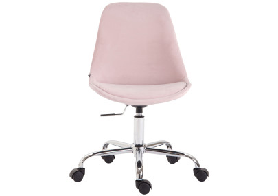 Chaise de bureau Toulouse en velours rose