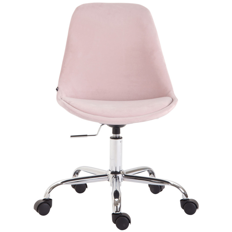 Chaise de bureau Toulouse en velours rose