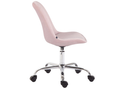 Chaise de bureau Toulouse en velours rose
