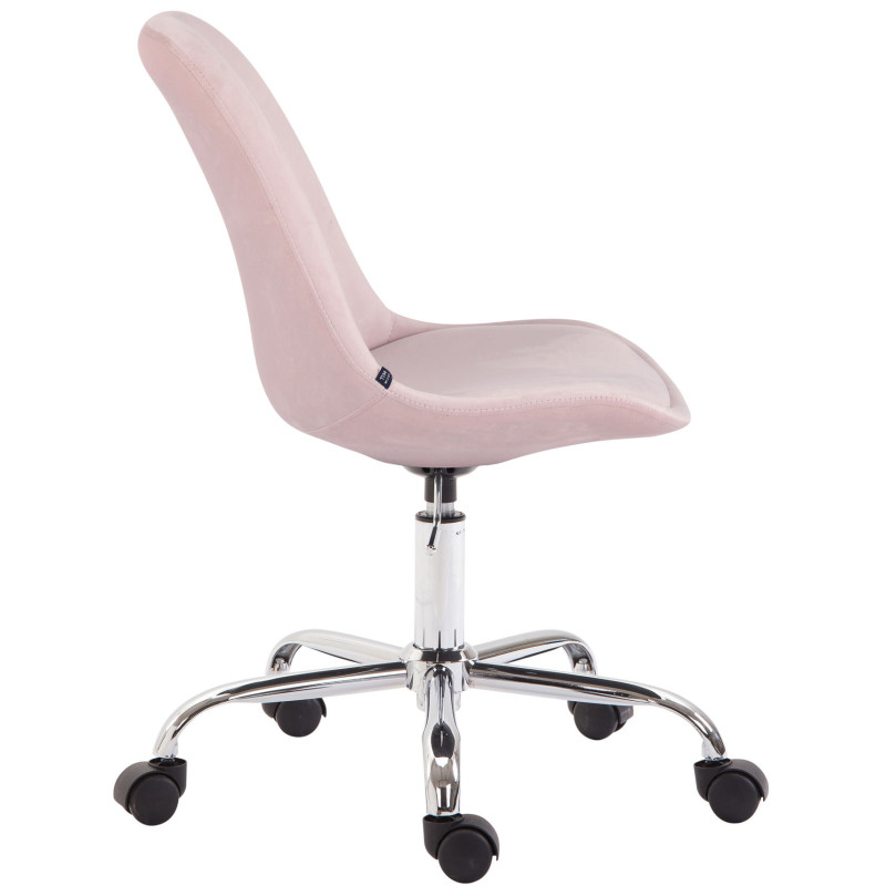 Chaise de bureau Toulouse en velours rose