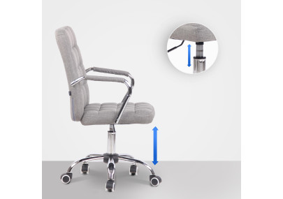 Silla De Oficina Terni Gris,Tela
