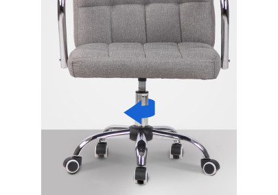 Silla De Oficina Terni Gris,Tela