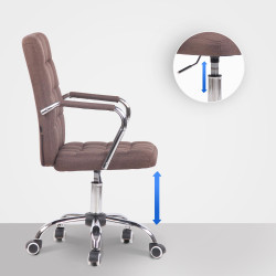 Chaise de bureau Terni, tissu marron