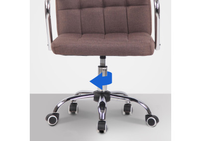 Silla De Oficina Terni Marrón,Tela