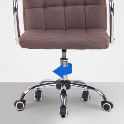 Silla De Oficina Terni Marrón,Tela