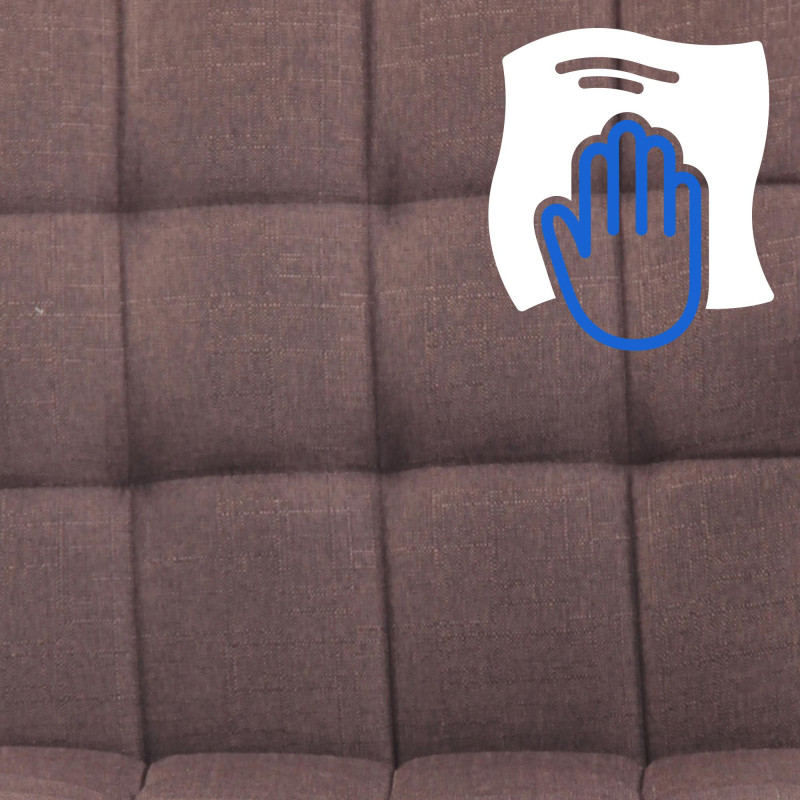 Chaise de bureau Terni, tissu marron