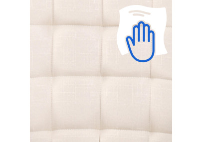 Chaise de bureau Terni, tissu, cr?me