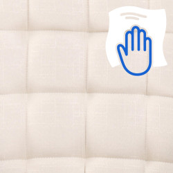 Chaise de bureau Terni, tissu, crème