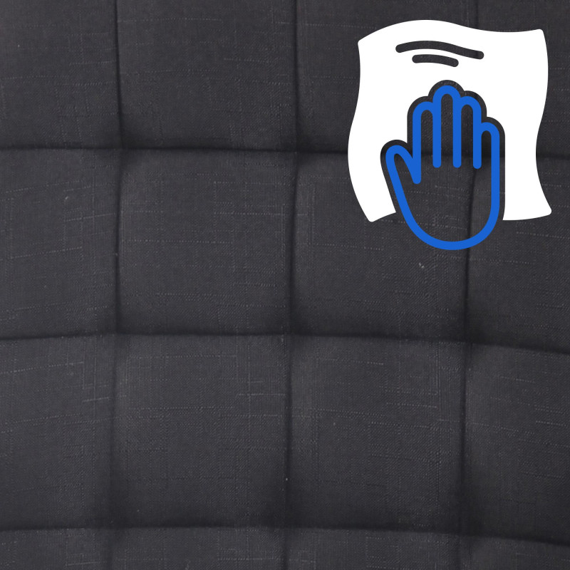 Chaise de bureau Terni, tissu, noire