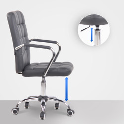 Silla De Oficina Terni Gris,Simil cuero