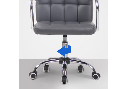 Silla De Oficina Terni Gris,Simil cuero