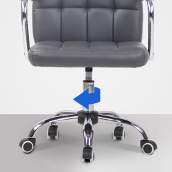 Silla De Oficina Terni Gris,Simil cuero