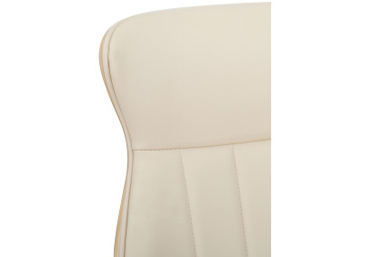 Chaise de bureau Melilla, similicuir, naturel/crème