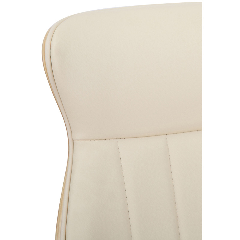 Chaise de bureau Melilla, similicuir, naturel/crème