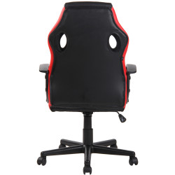 Chaise de bureau Glendale noire/rouge