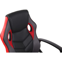 Chaise de bureau Glendale noire/rouge