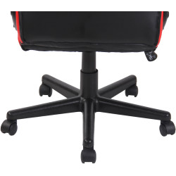 Sedia da ufficio ergonomica Glendale in similpelle nero/rosso