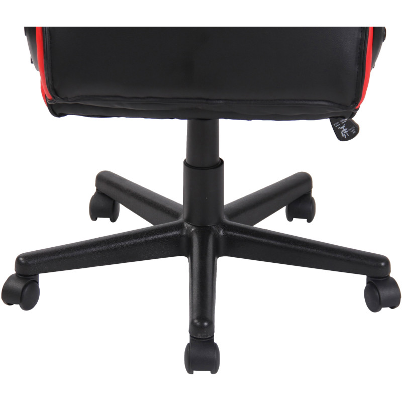 Sedia da ufficio ergonomica Glendale in similpelle nero/rosso
