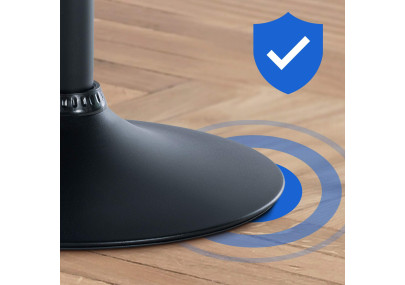 Sgabello Braga in velluto crema,nero