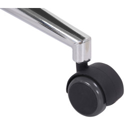 Chaise de bureau Varel en similicuir naturel/blanc