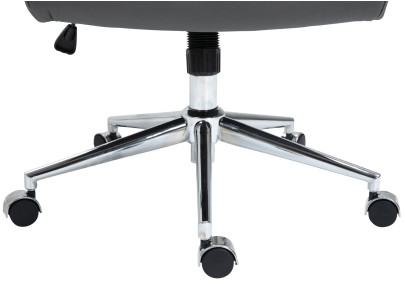 Fauteuil de bureau Columbus, cuir v?ritable, gris