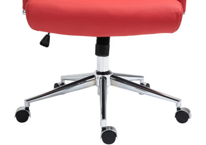 Fauteuil de bureau Columbus, cuir v?ritable, rouge