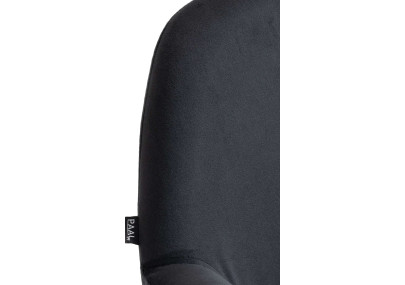 Sgabello Braga in velluto nero,nero